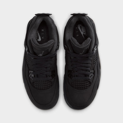 Jordan 4 Rétro « Black Cat » GS Noir / Noir - Graphite clair
