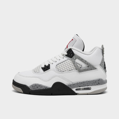 Jordan 4 Rétro OG GS Sommet Blanc / Rouge Feu - Gris Ciment