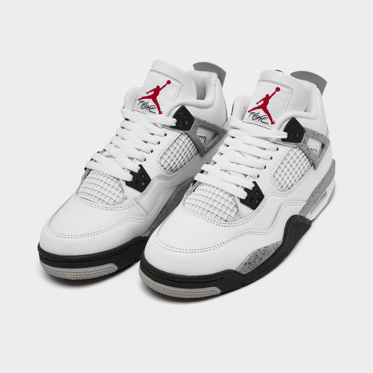Jordan 4 Rétro OG GS Sommet Blanc / Rouge Feu - Gris Ciment