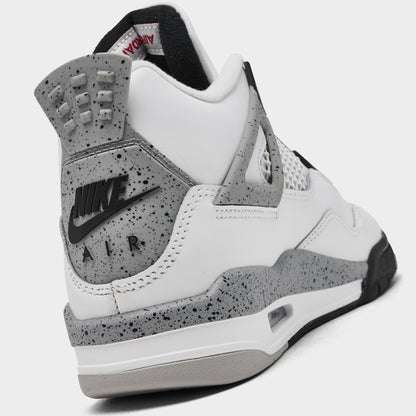 Jordan 4 Rétro OG GS Sommet Blanc / Rouge Feu - Gris Ciment
