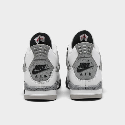 Jordan 4 Rétro OG GS Sommet Blanc / Rouge Feu - Gris Ciment