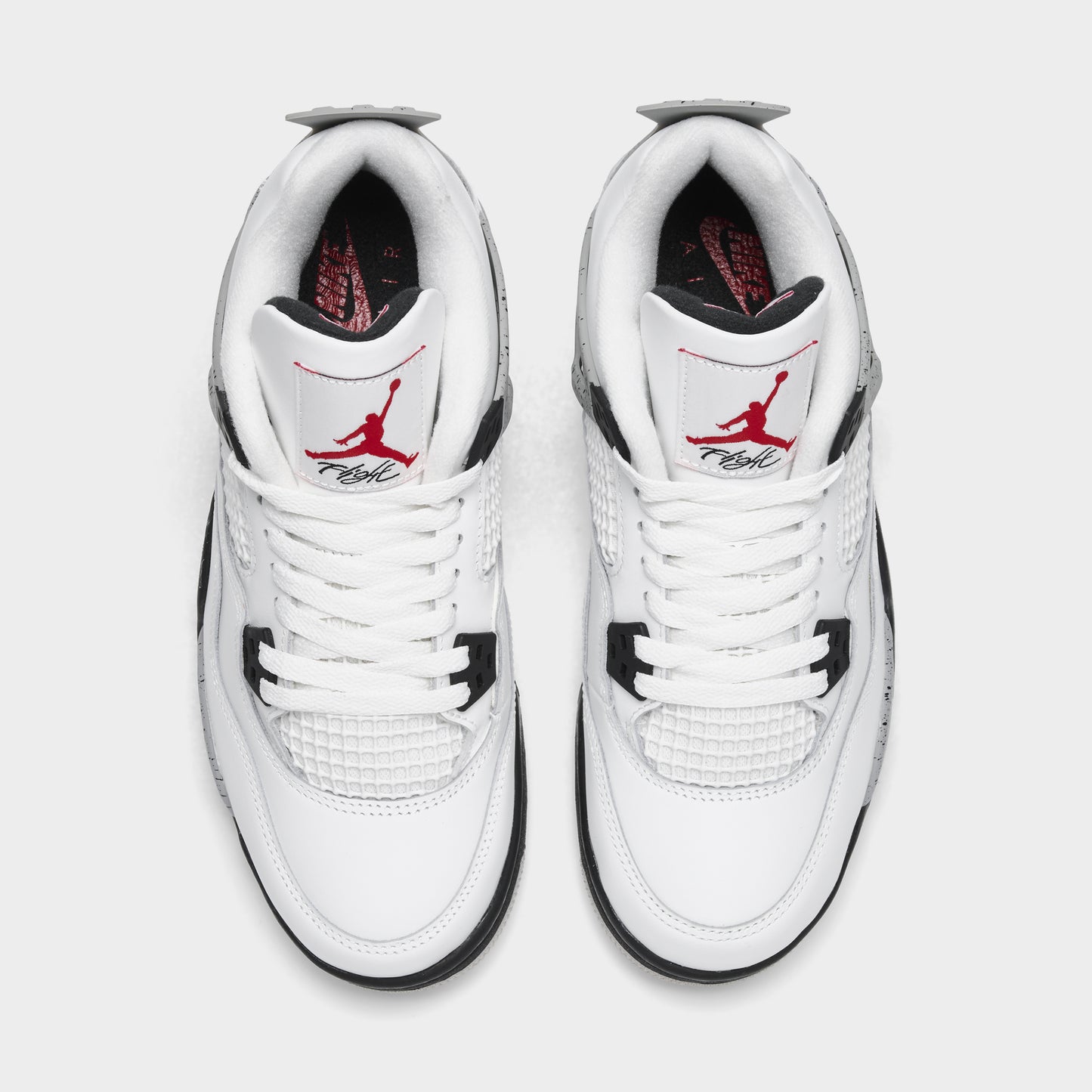Jordan 4 Rétro OG GS Sommet Blanc / Rouge Feu - Gris Ciment