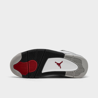 Jordan 4 Rétro OG GS Sommet Blanc / Rouge Feu - Gris Ciment