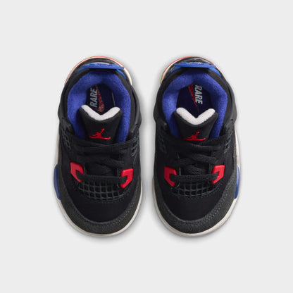 Jordan 4 Retro TD Black / Fire Red - Deep Royal Blue