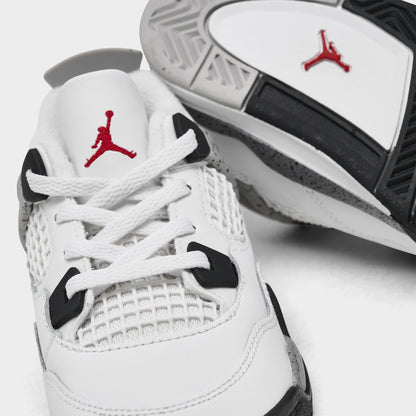 Jordan 4 Retro OG TD Summit White / Fire Red - Cement Grey