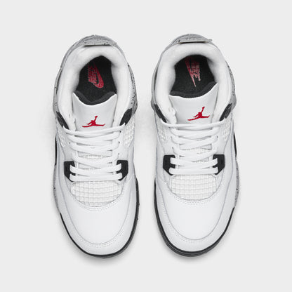 Jordan 4 Retro OG PS Summit White / Fire Red - Cement Grey