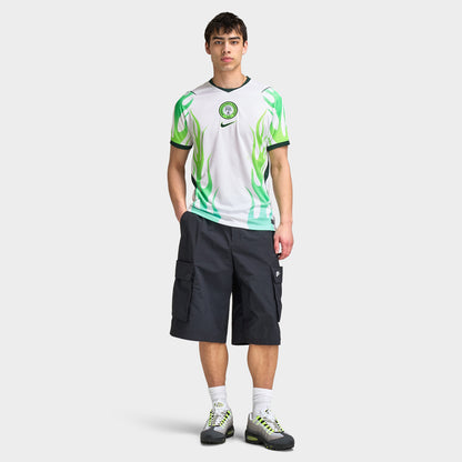 Nike Nigeria Extérieur Maillot Blanc / Vert Fluo