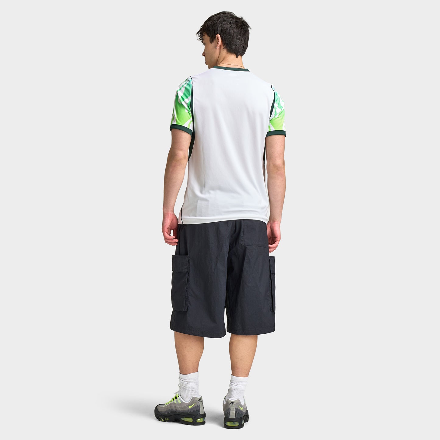 Nike Nigeria Extérieur Maillot Blanc / Vert Fluo