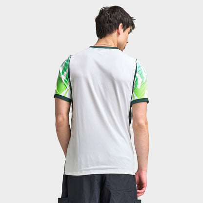 Nike Nigeria Extérieur Maillot Blanc / Vert Fluo