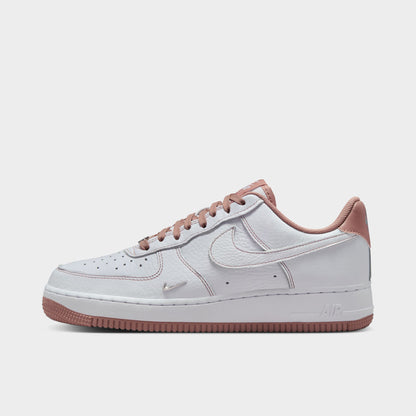 Nike Women's Air Force 1 '07 Mini Jewel White / Particle Pink - Metallic Silver