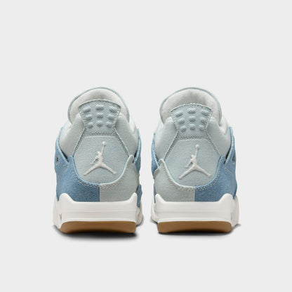 Jordan Women's 4 Retro Sail / Gum Light Brown - Worn Denim