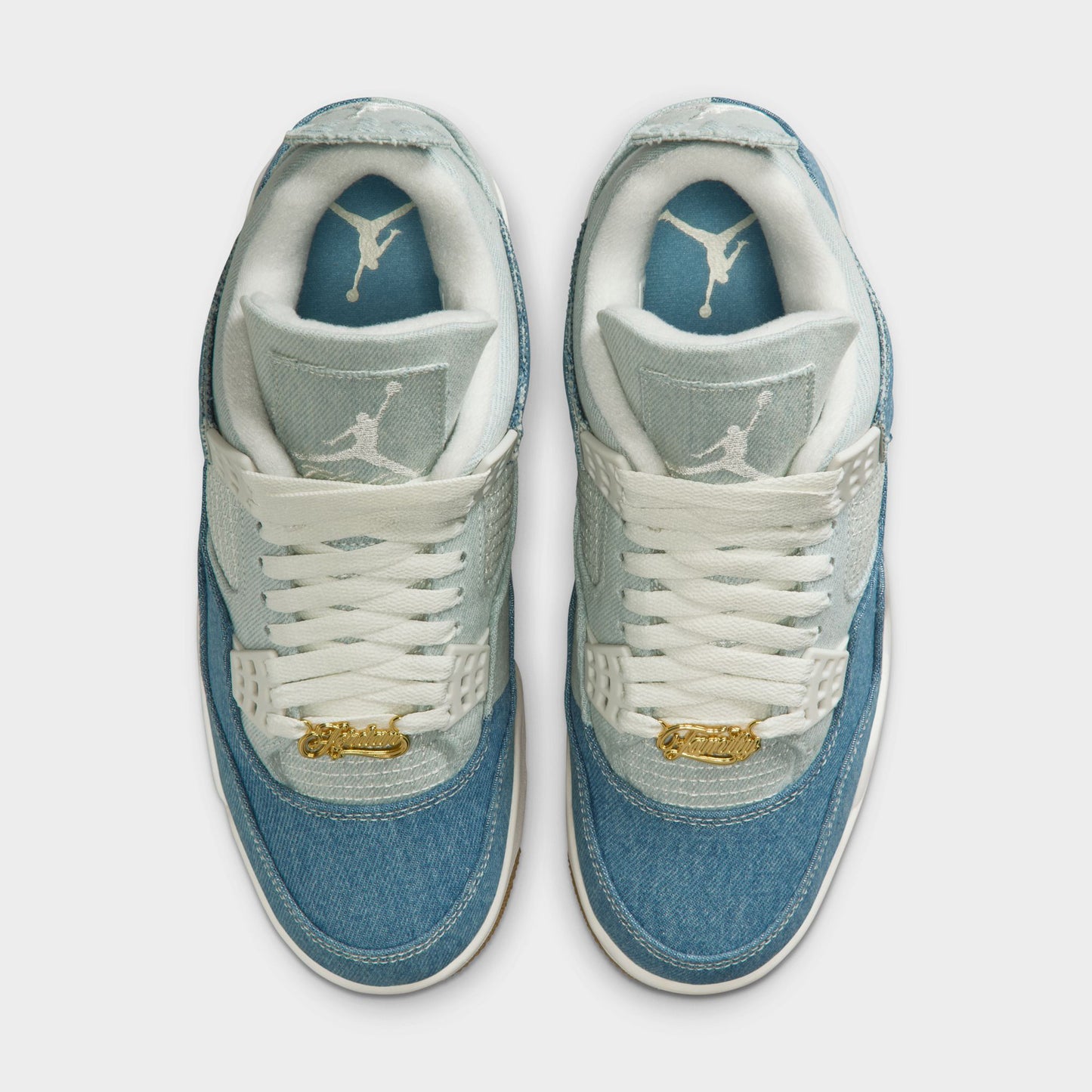 Jordan Women's 4 Retro Sail / Gum Light Brown - Worn Denim
