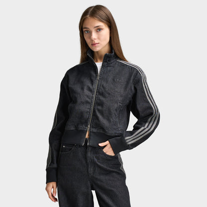  adidas Firebird Veste Track en Denim / Noir véritable