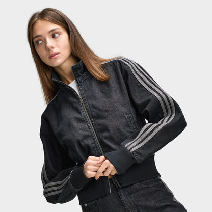  adidas Firebird Veste Track en Denim / Noir véritable
