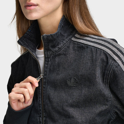  adidas Firebird Veste Track en Denim / Noir véritable