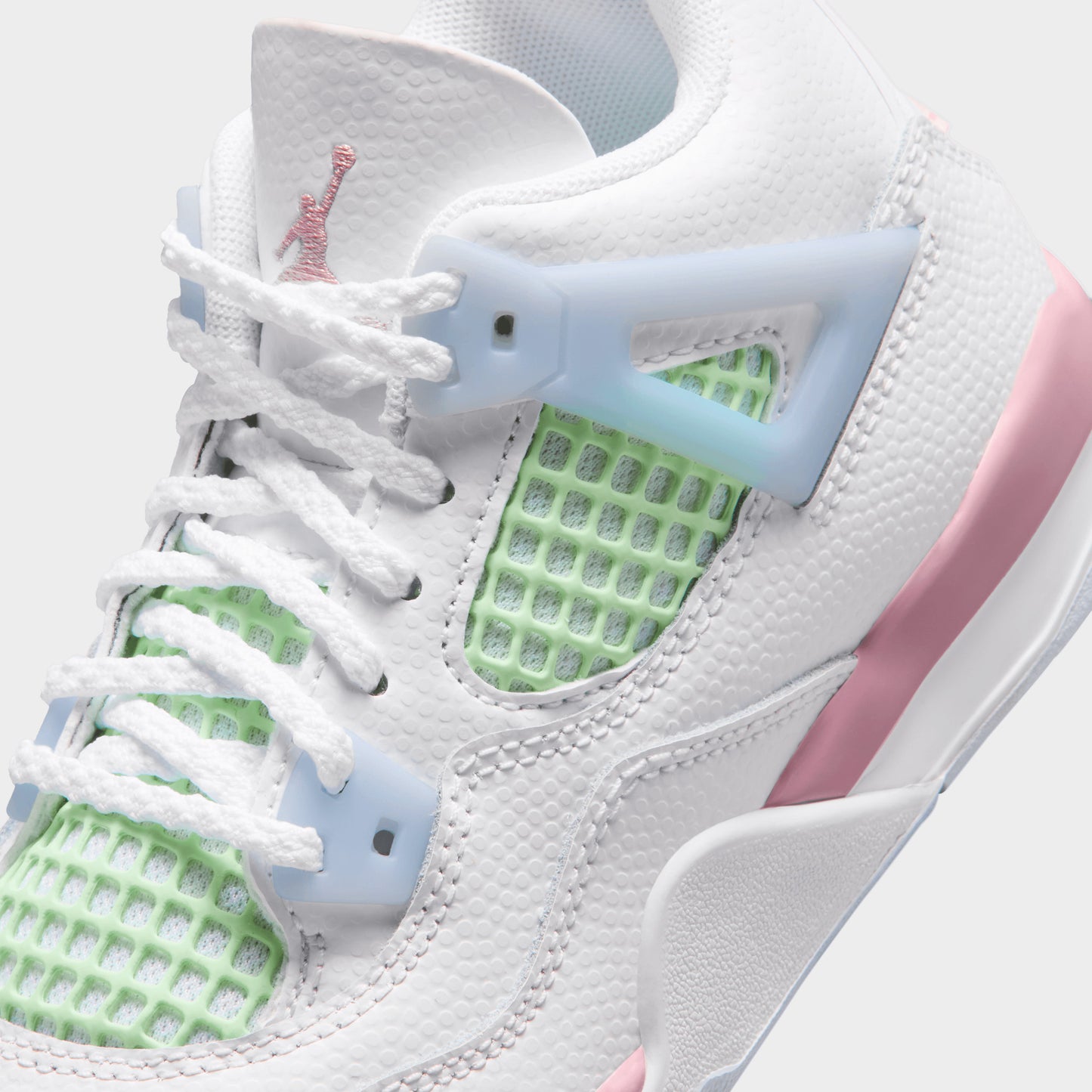 Jordan 4 Retro PS White / Medium Soft Pink - Half Blue