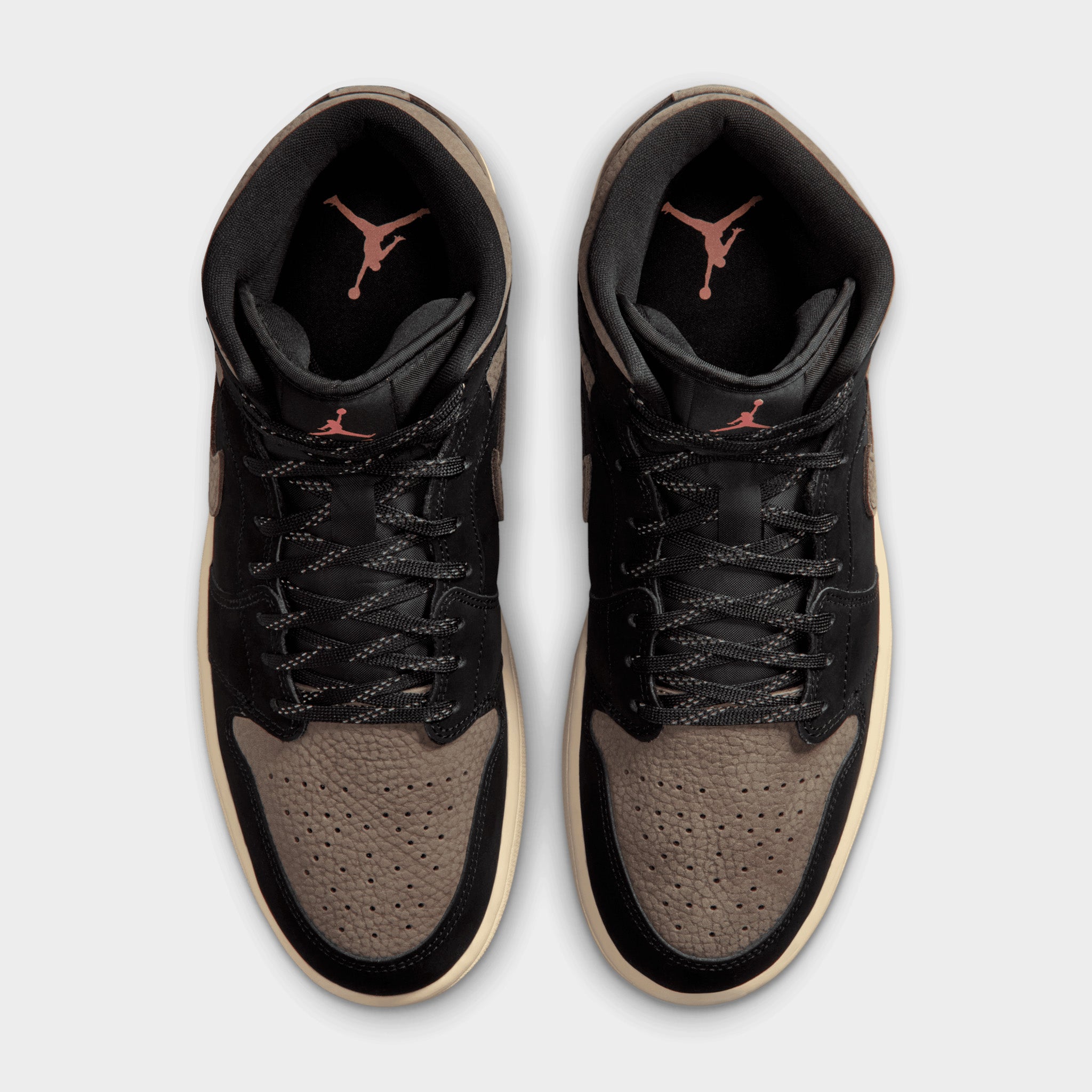 Jordan 1 Mid Black/Olive Grey – JD Sports