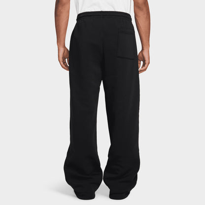 Jordan Brooklyn Pantalon à Ourlet Ouvert Surdimensionné Polaire / Noir