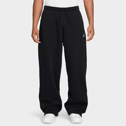 Jordan Brooklyn Pantalon à Ourlet Ouvert Surdimensionné Polaire / Noir