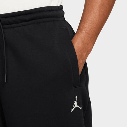 Jordan Brooklyn Pantalon à Ourlet Ouvert Surdimensionné Polaire / Noir