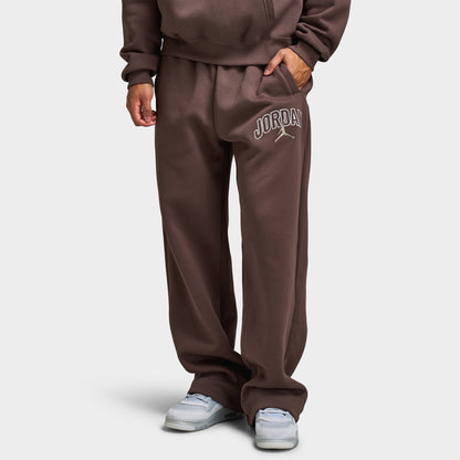 Jordan Brooklyn Pantalon Surdimensionné Polaire Ourlet Ouvert / Marron baroque