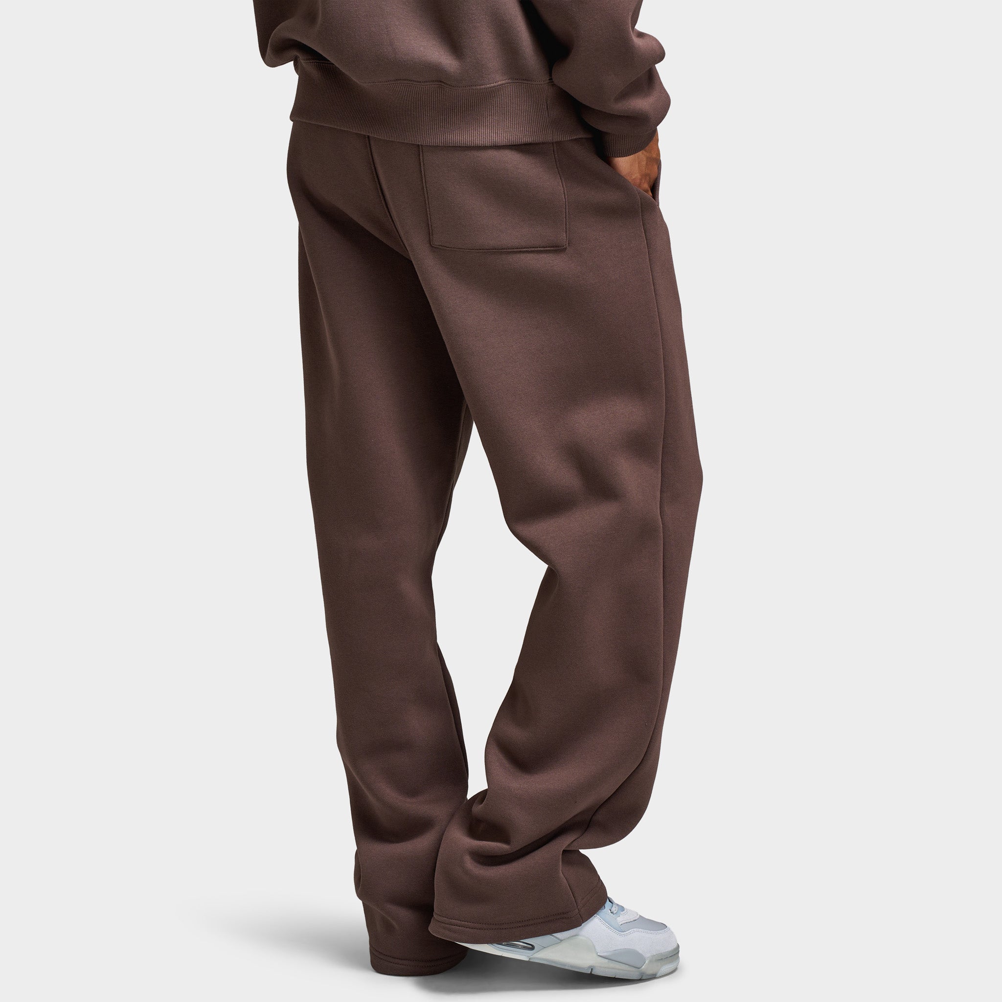 Jordan Brooklyn Fleece Oversized Open Hem Pants / Baroque Brown Jordan Brooklyn Fleece Oversized Open Hem Pants / Baroque Brown