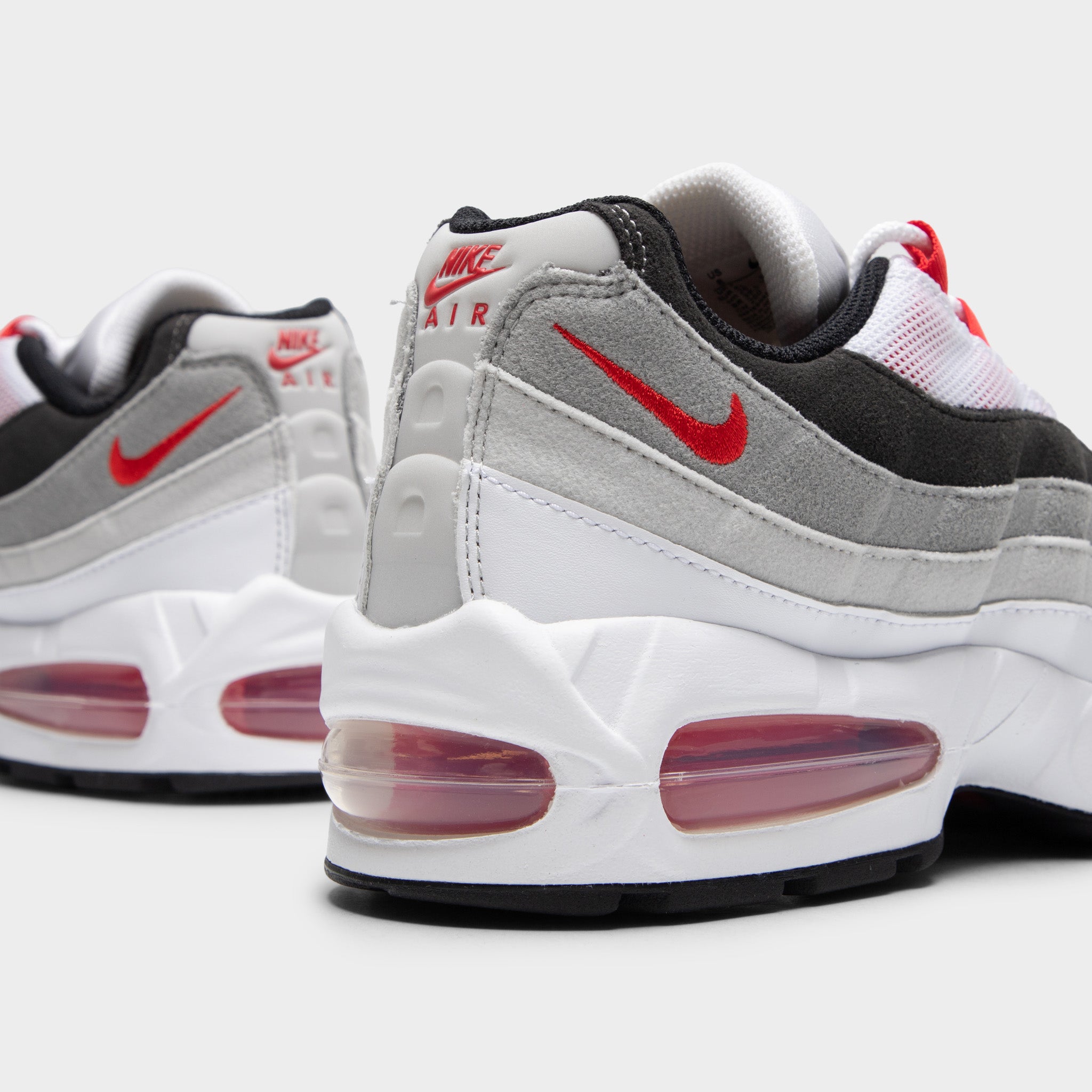 Nike Air Max 95 White / Comet Red - Neutral Grey – JD Sports