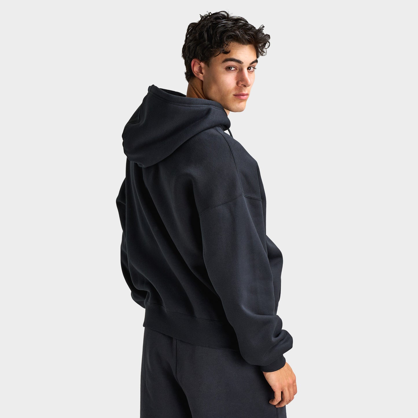 Jordan Brooklyn Oversized Full Zip Hoodie Black / Sail - Gym Red