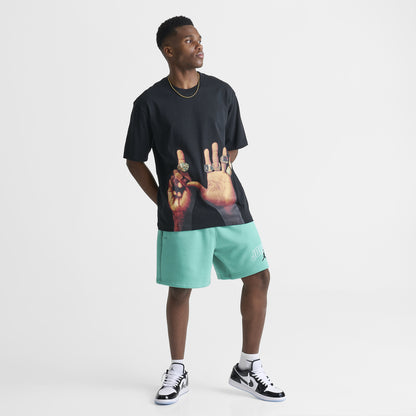Jordan Brooklyn Short Graphique Lavé Bleu Sarcelle / Noir