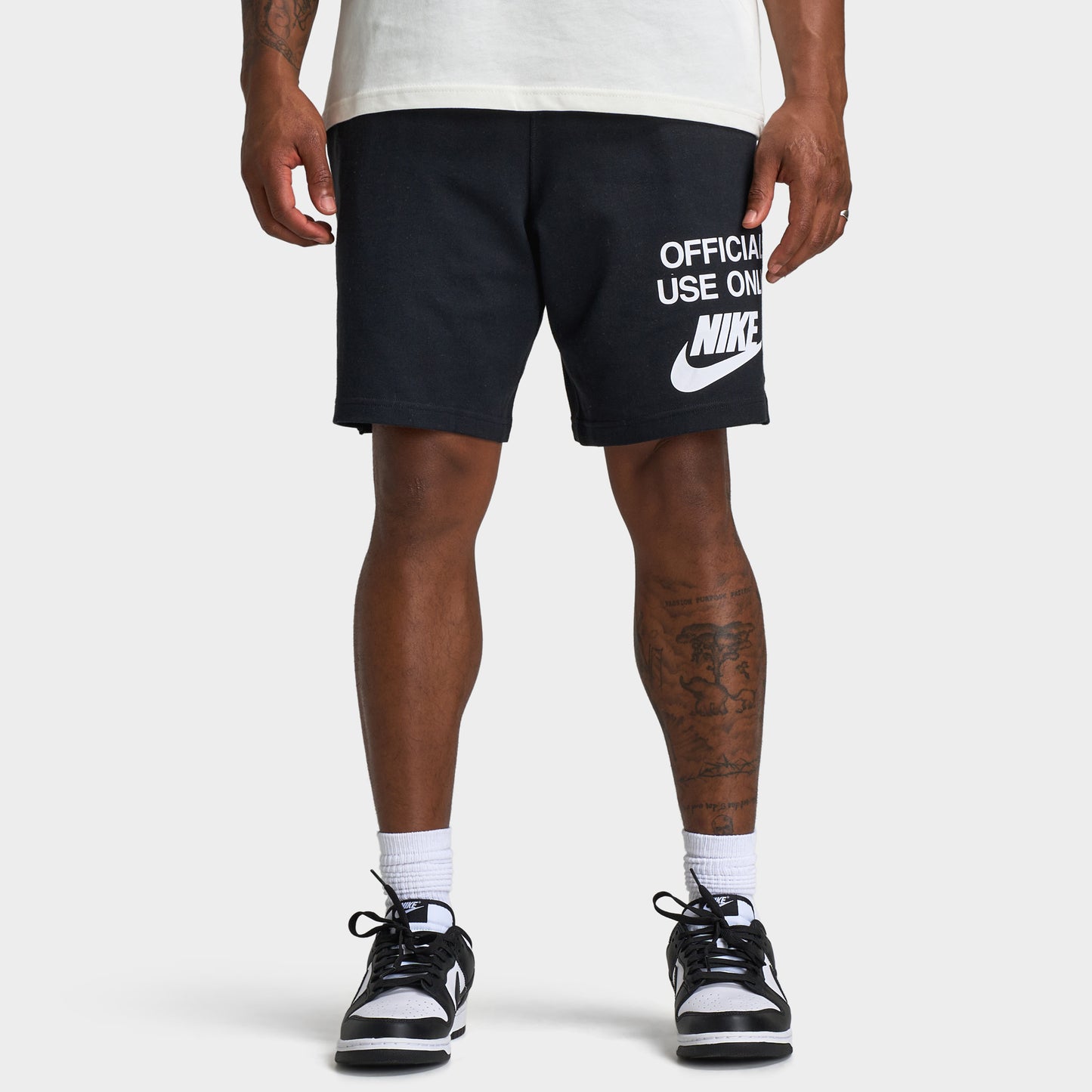 Nike Club Knit Shorts Black / Black - White