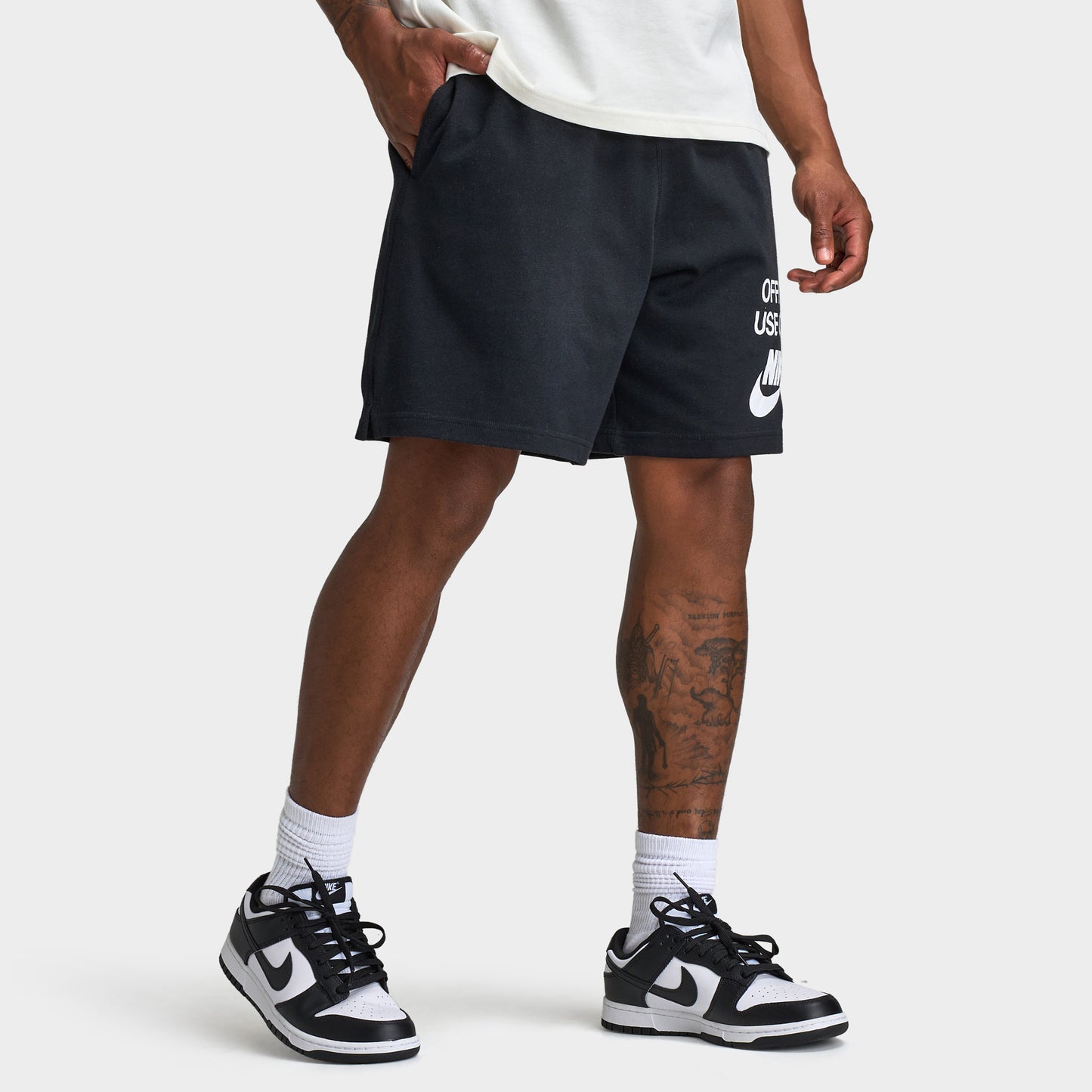 Nike Club Knit Shorts Black / Black - White