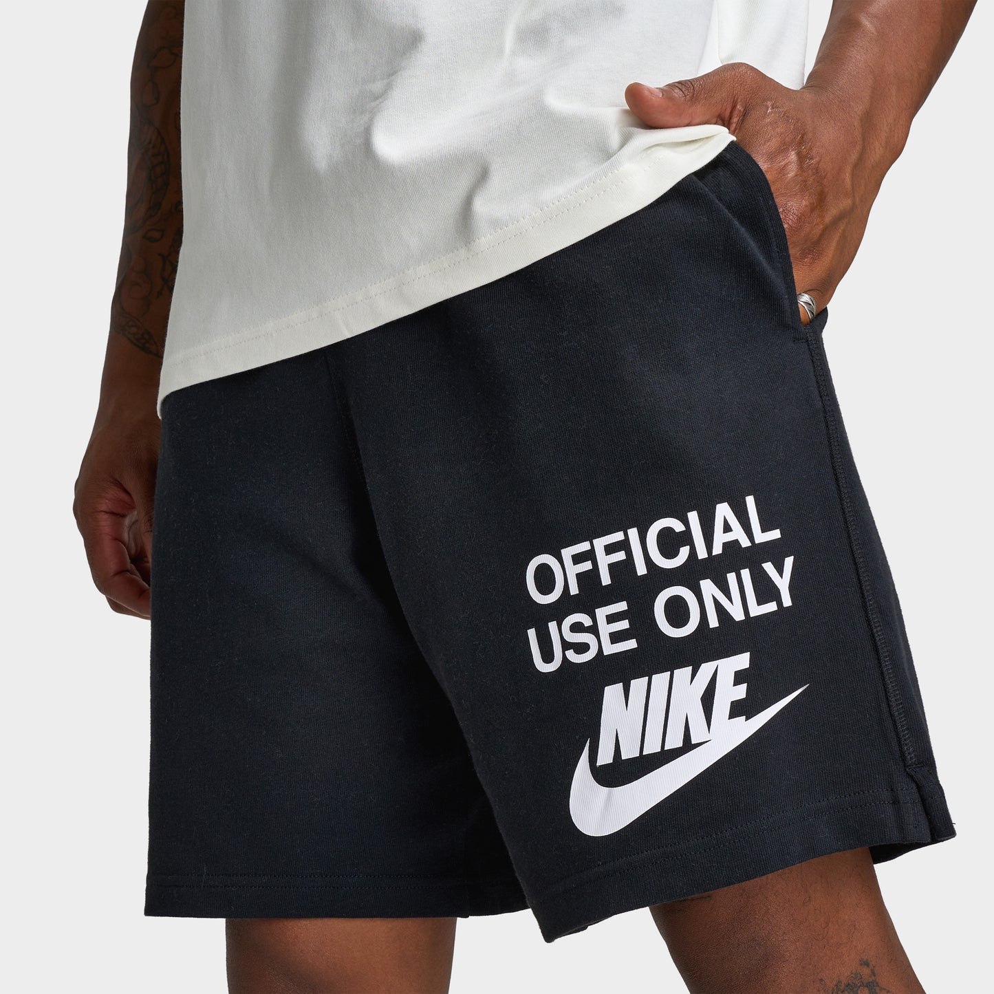 Nike Club Knit Shorts Black / Black - White