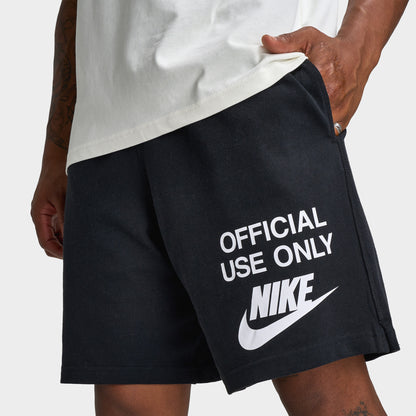 Nike Club Knit Shorts Black / Black - White