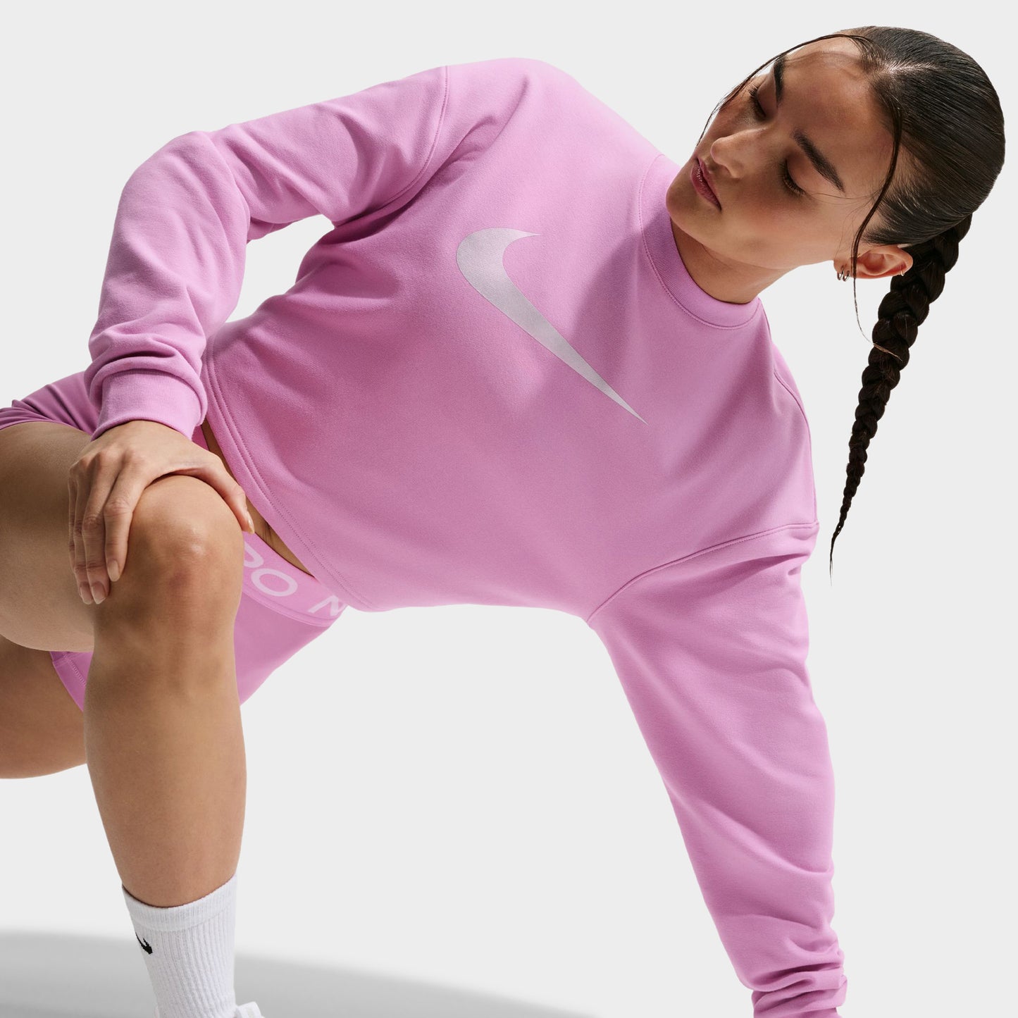 Nike Sportswear Women's Dry Fit Crew Fleece Light Magenta / Ice Peach
