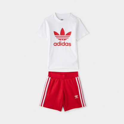 adidas Originals Adicolor Enfants Garçons' Ensemble Shorts et T-shirt / Better Scarlet