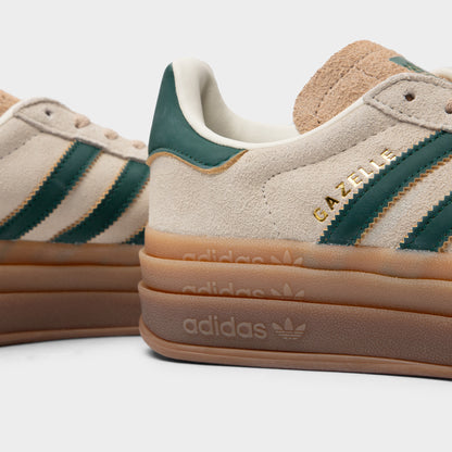 adidas Originals Women's Gazelle Bold Cream / White - Collegiate Green