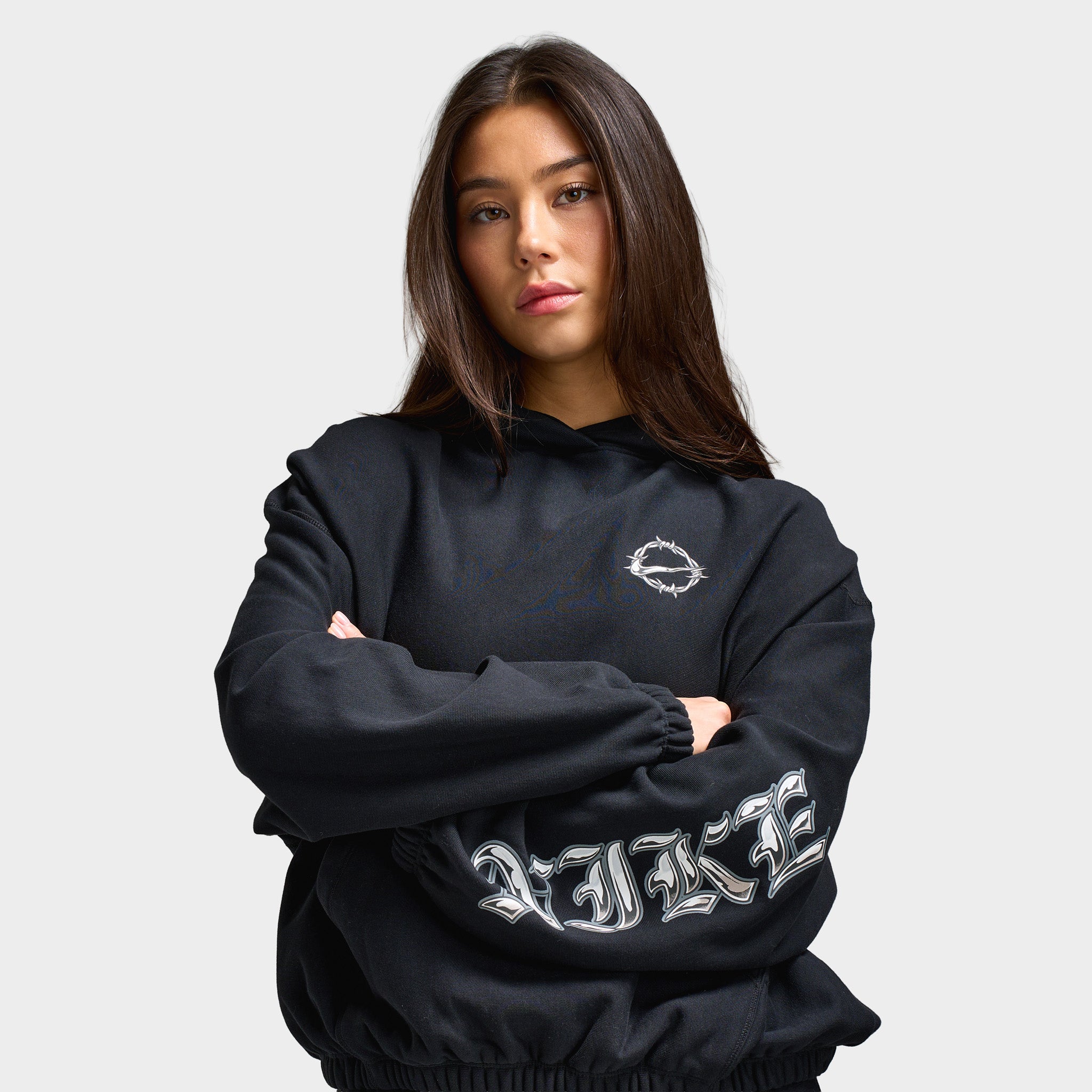 Nike Sportswear Women's Street Pullover Hoodie Black / College