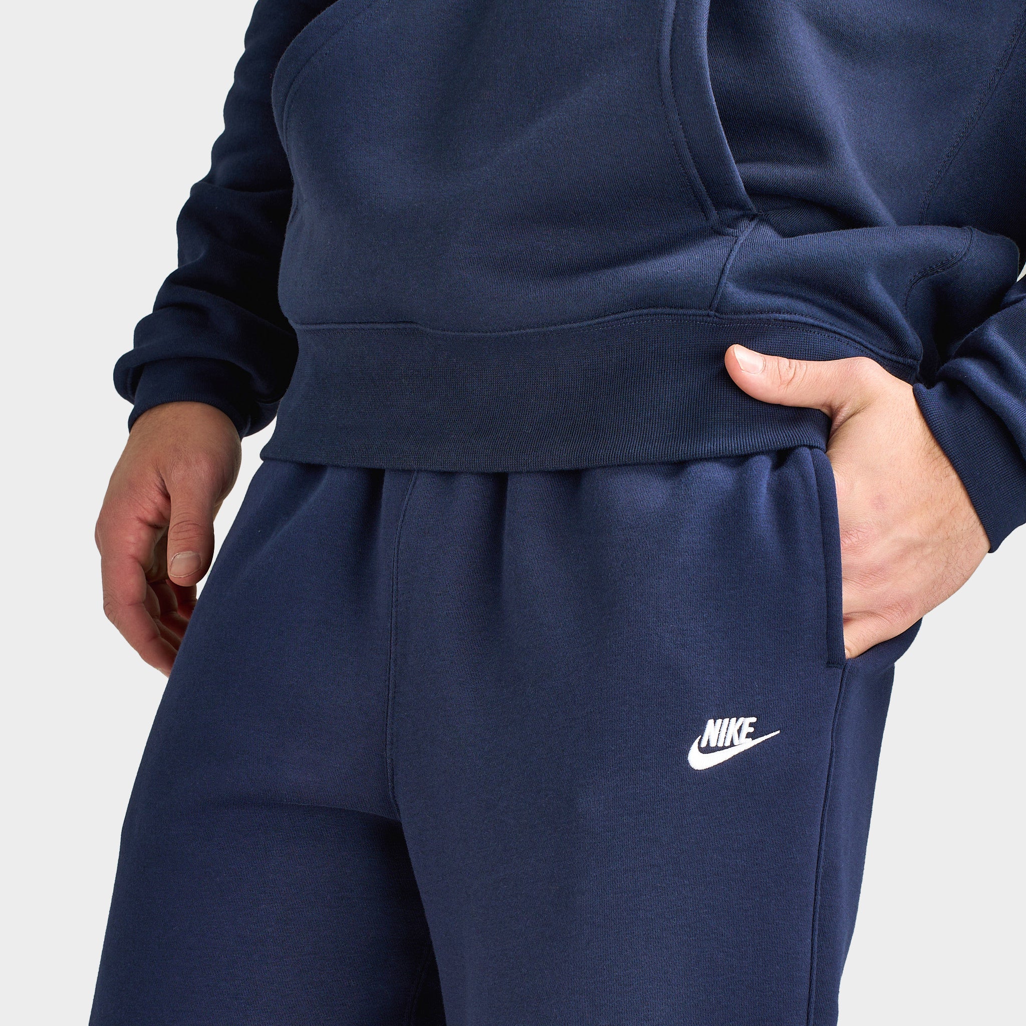 Nike Club Fleece Bungee Pant Obsidian / White – JD Sports