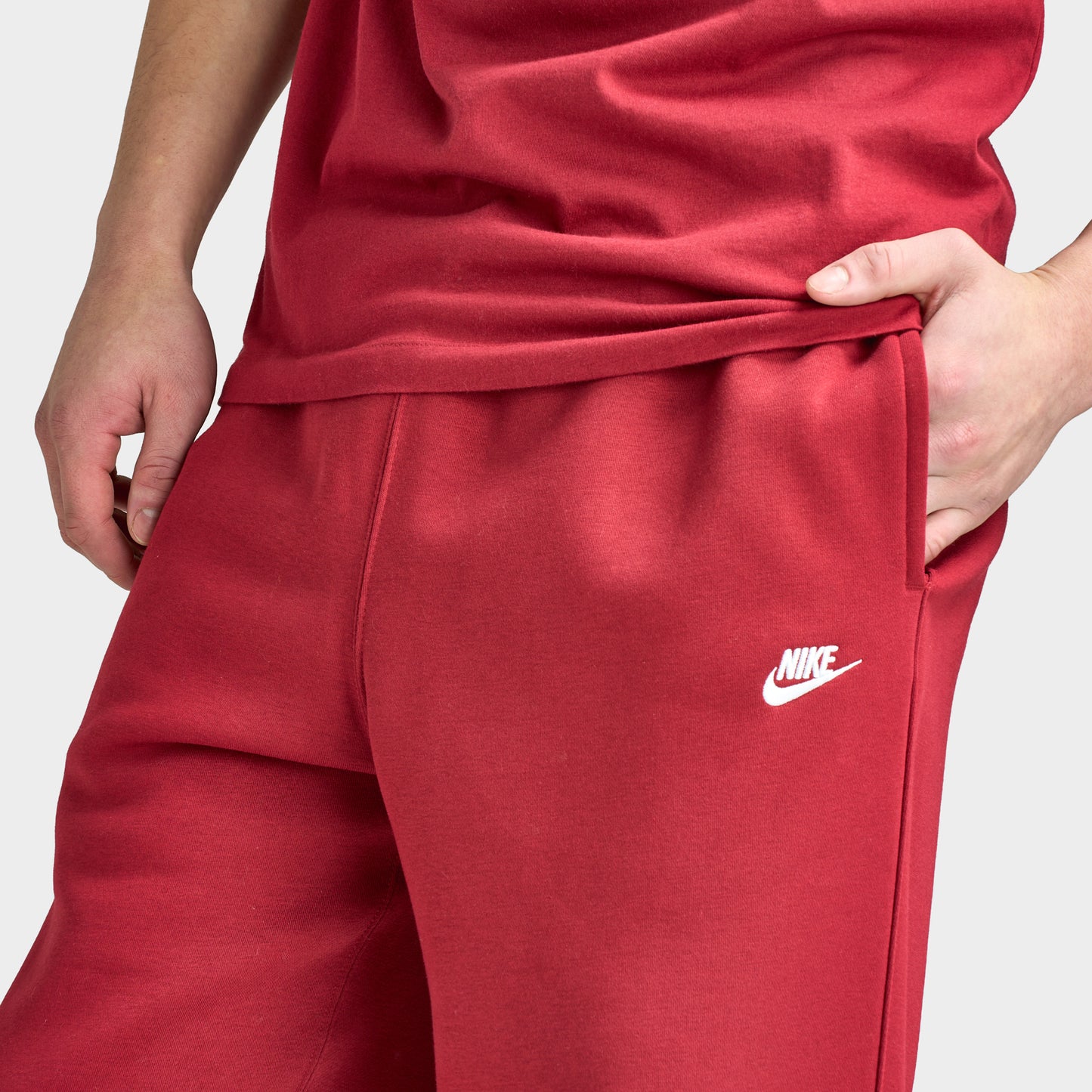 Nike Sportswear Club Pantalon Polaire Bungee / Rouge