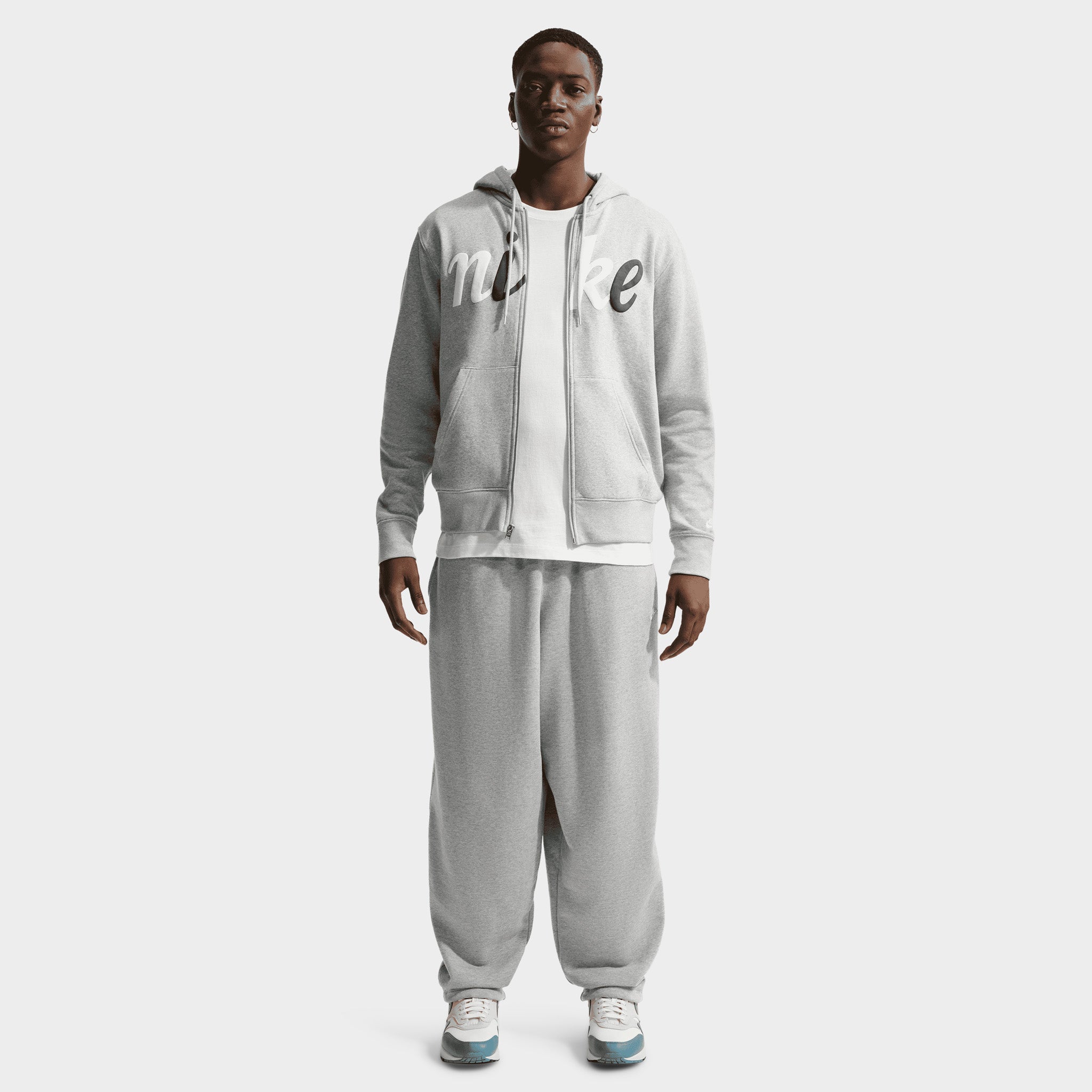 Nike Sportswear Club Oversized French Terry Pants / Grey Heather