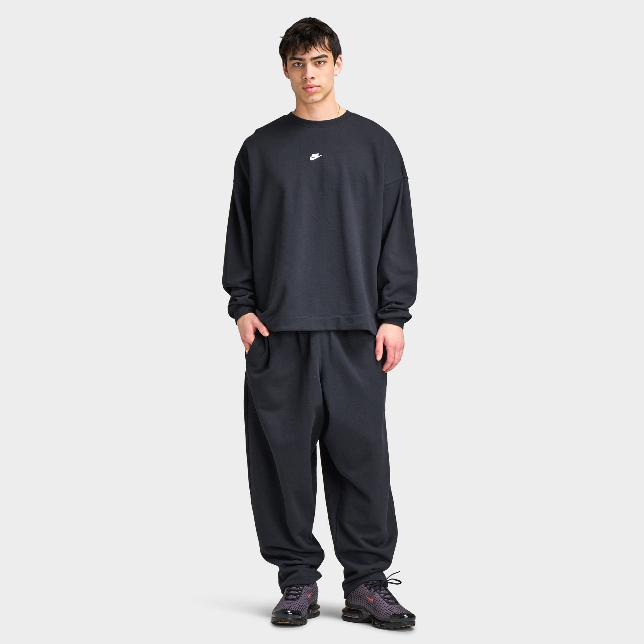 Nike Sportswear Oversized French-Terry Crew / Black – JD Sports
