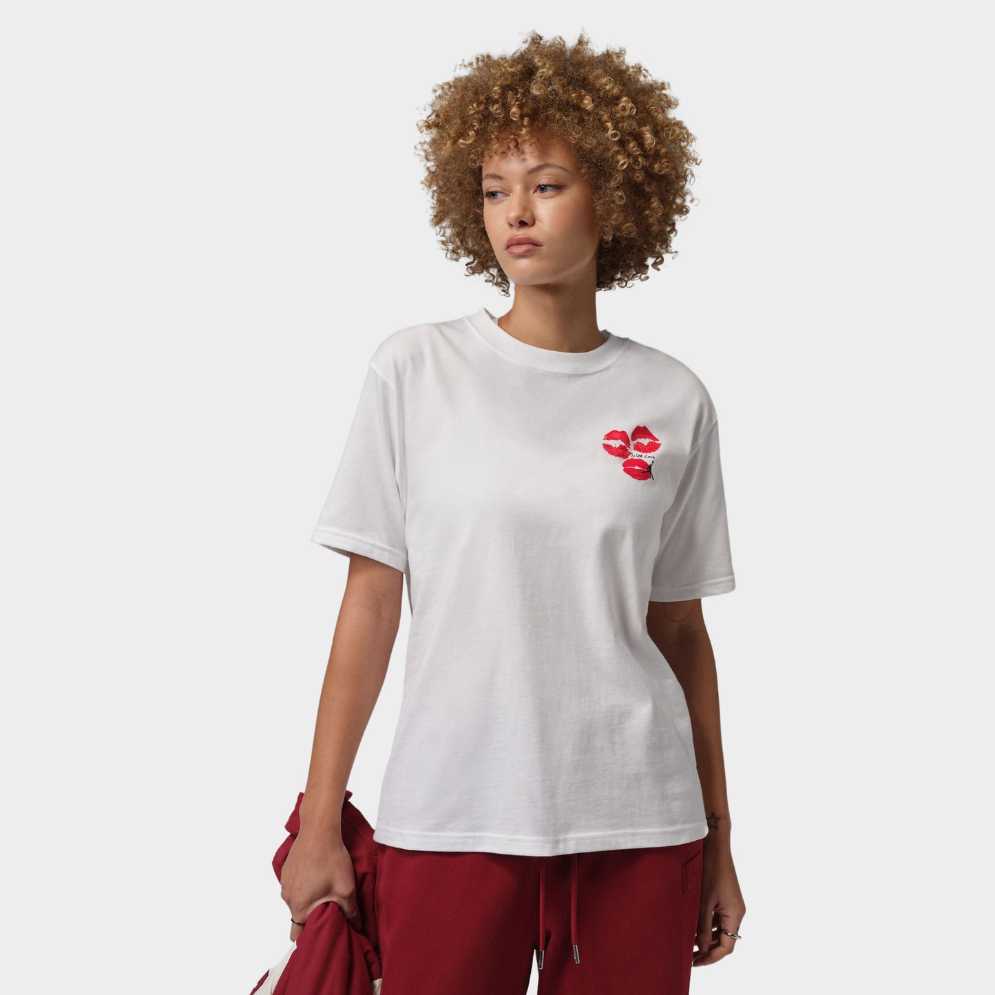 Jordan Women's Flight GF GFX T-Shirt Kiss White / Black