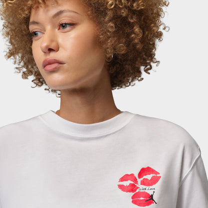 Jordan Women's Flight GF GFX T-Shirt Kiss White / Black