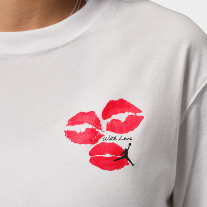 Jordan Women's Flight GF GFX T-Shirt Kiss White / Black