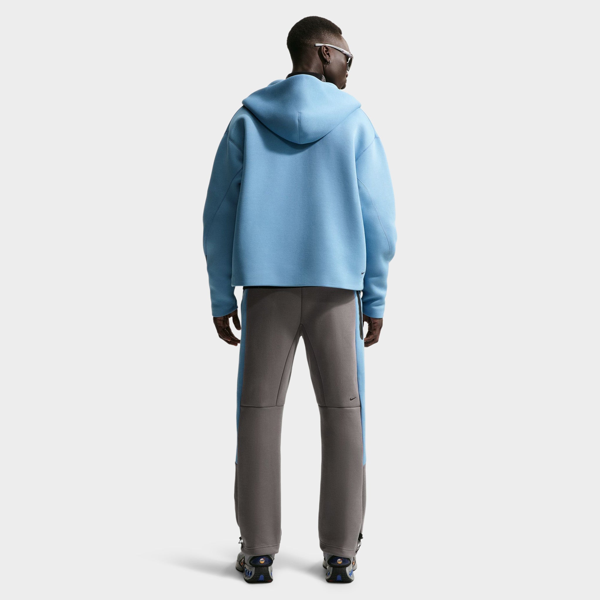 nike tech fleece hoodie stone blue