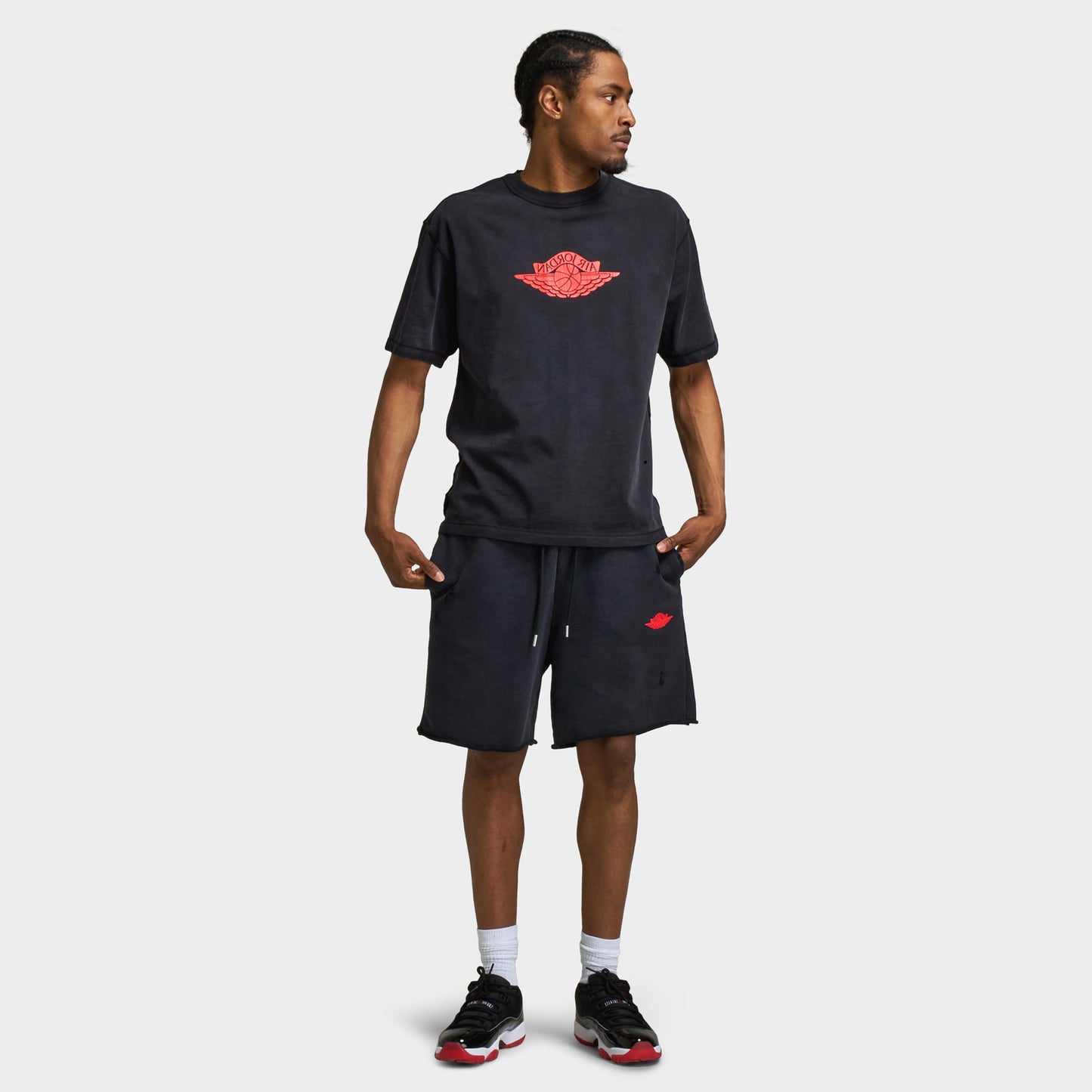 Jordan Rare Air Fleece Shorts Black / Chile Red