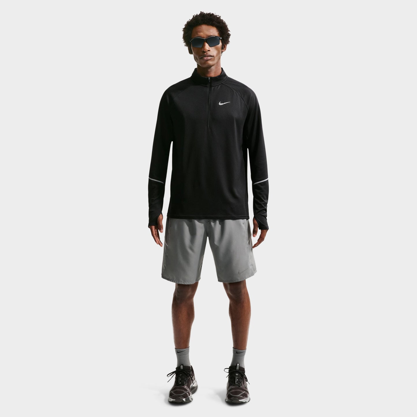 Nike Dri-Fit UV Miler Haut à demi-zip / Noir