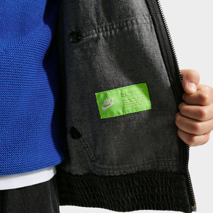 Nike Junior Boys' Denim Full-Zip Hooded Jacket Black / Anthracite