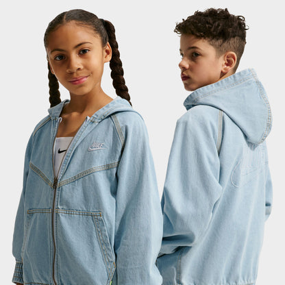 Nike Sportswear Junior's Denim Full-Zip Jacket / Light Armory Blue