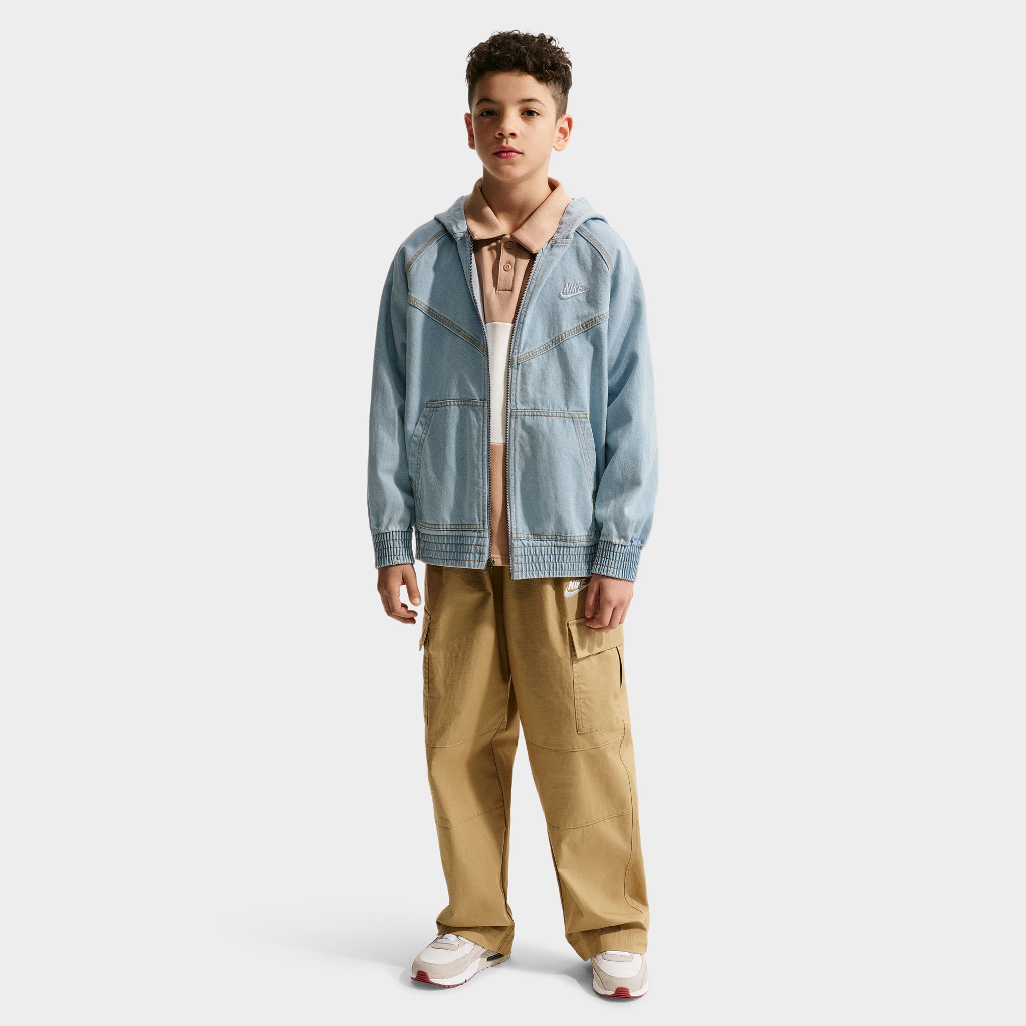 Nike Sportswear Juniors' Denim Full-Zip Jacket / Light Armory Blue
